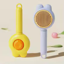 Self-Cleaning Pet Grooming Brush for Dogs & Cats | Deshedding Comb with Cute Design