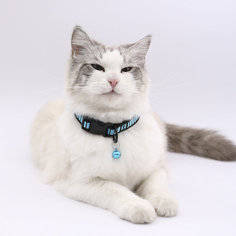 Adjustable Cat Collar with Bell | Breakaway Safety Buckle | Cute & Colorful Pet Necklaces