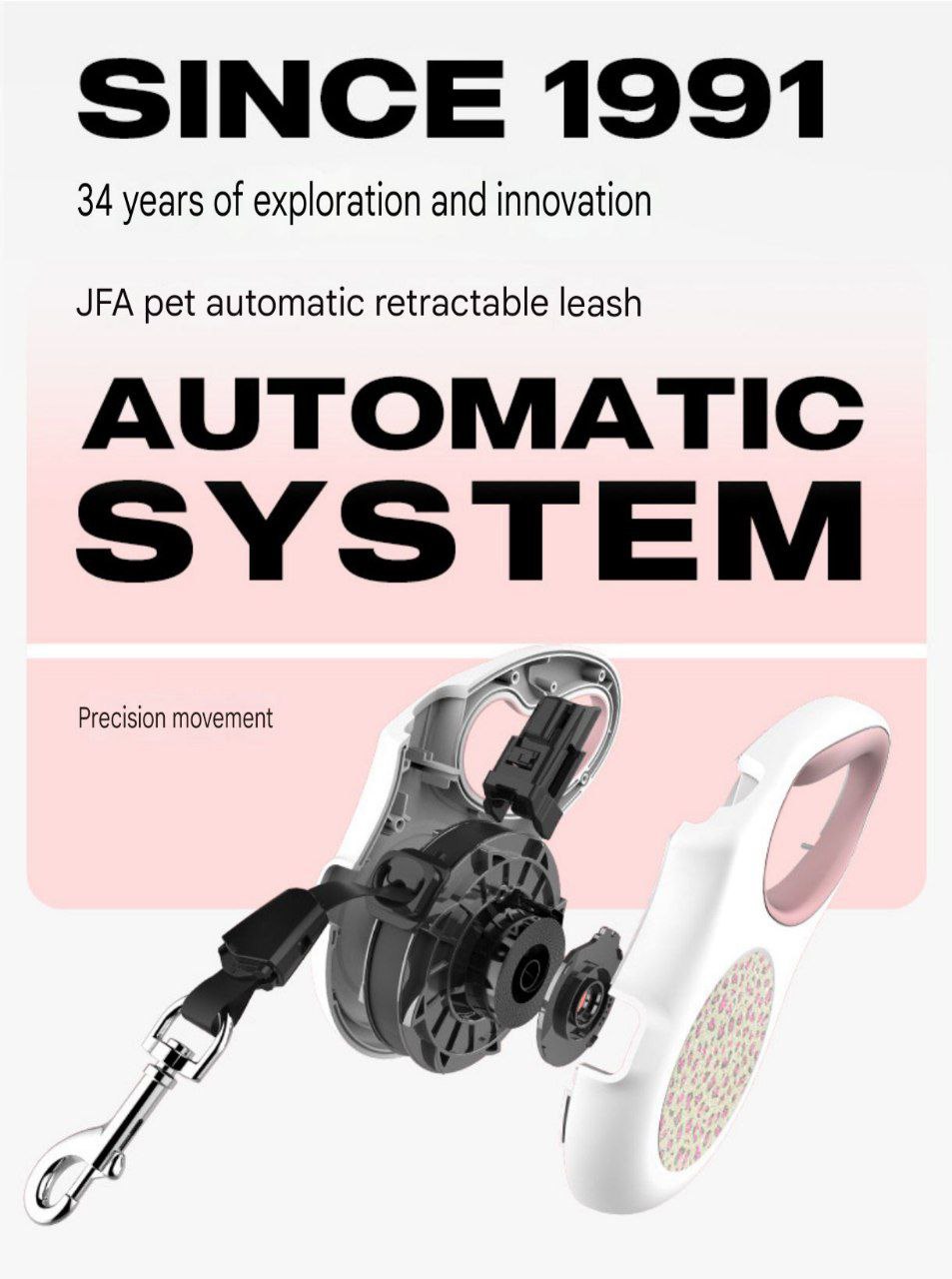 FIDA Retractable Dog Leash 5M with Waste Bag Dispenser