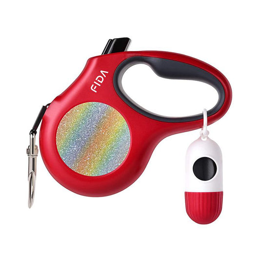 FIDA Retractable Dog Leash 5M with Waste Bag Dispenser