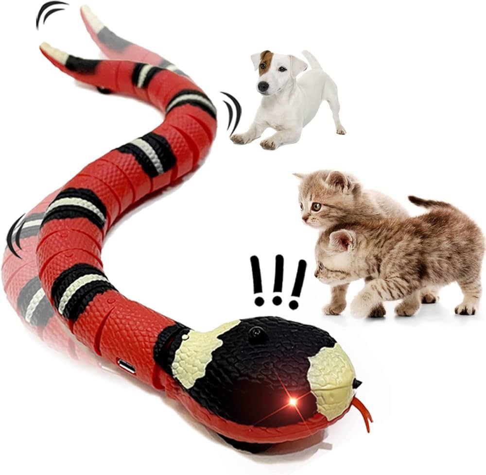 Interactive Motion-Sensing Snake Cat Toy !