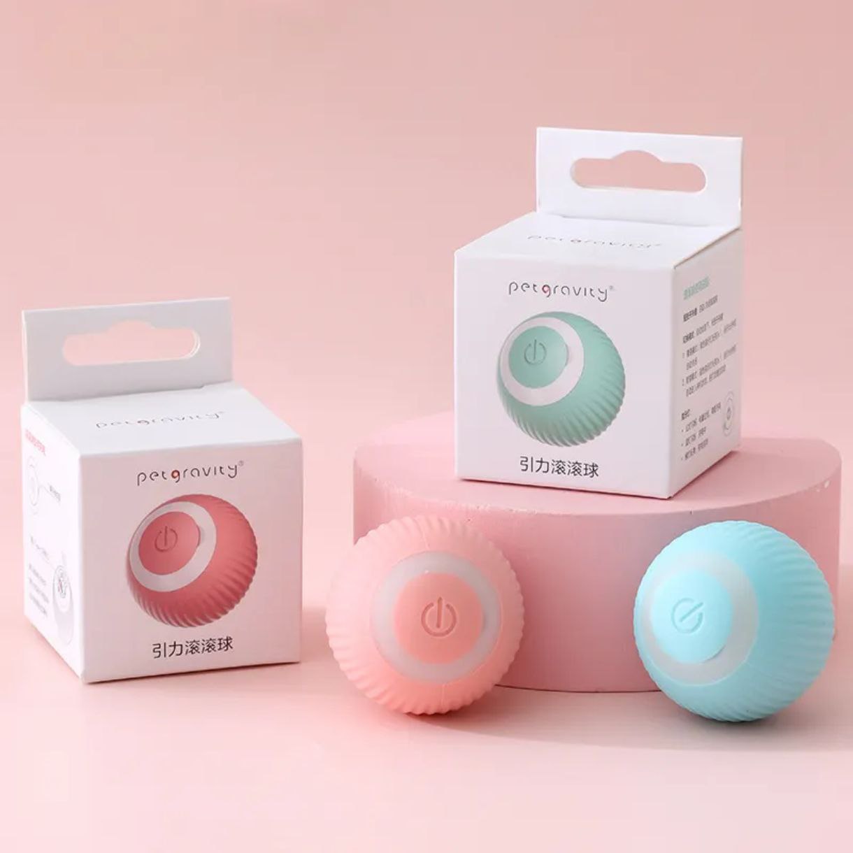 Interactive Automatic Rolling Cat Toy for Play & Exercise