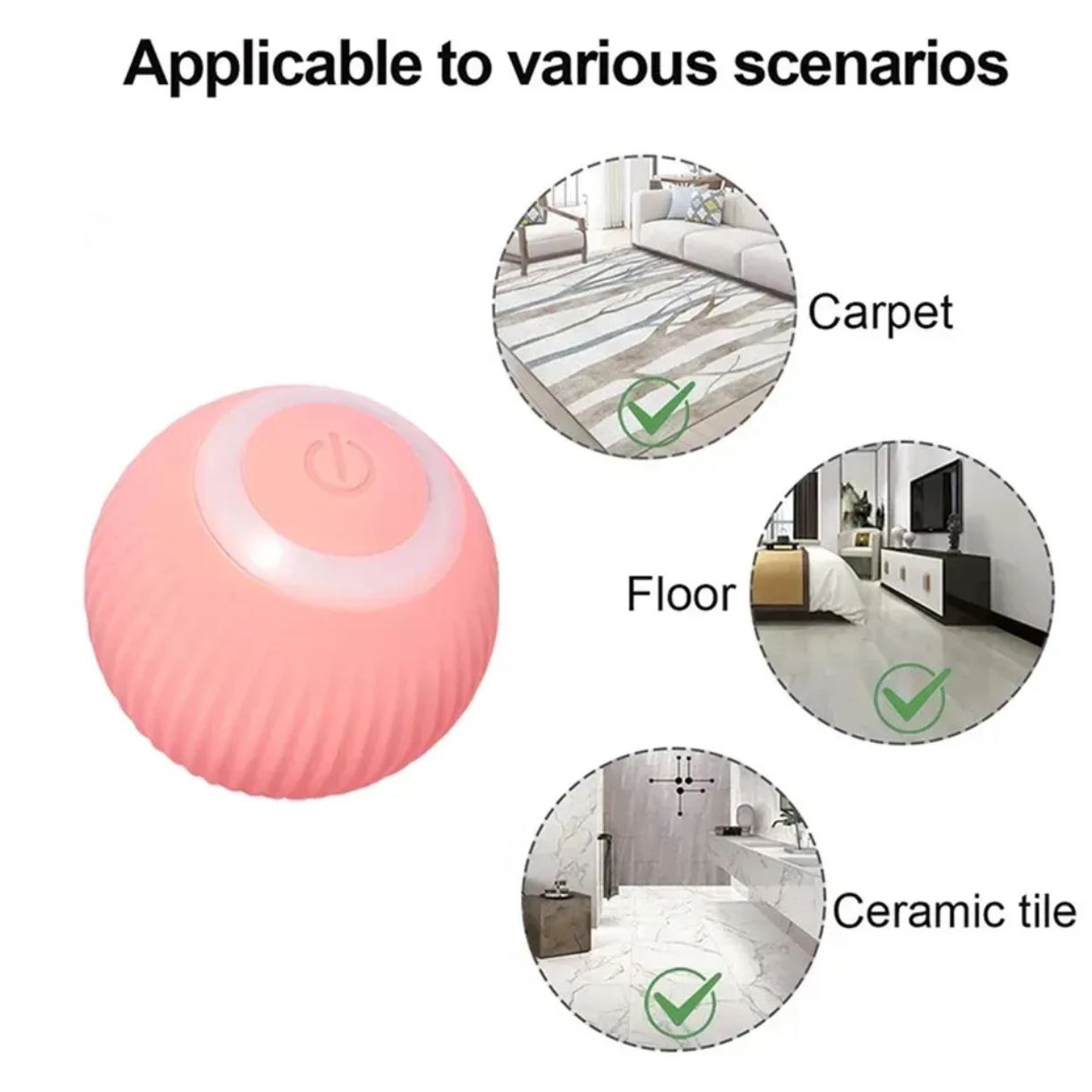 Interactive Automatic Rolling Cat Toy for Play & Exercise