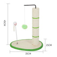 Load image into Gallery viewer, Modern Oval Base Cat Scratching Post – Durable Sisal Tower with Play Toy & Blue Accent
