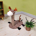 Load image into Gallery viewer, Novelty Deer Cat Scratching Post – Jumbo Sisal Scratcher with Plush Head & Interactive Toy
