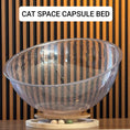 Load image into Gallery viewer, Space Capsule Elevated Cat Bed, Transparent Acrylic Nest with Turntable Toys
