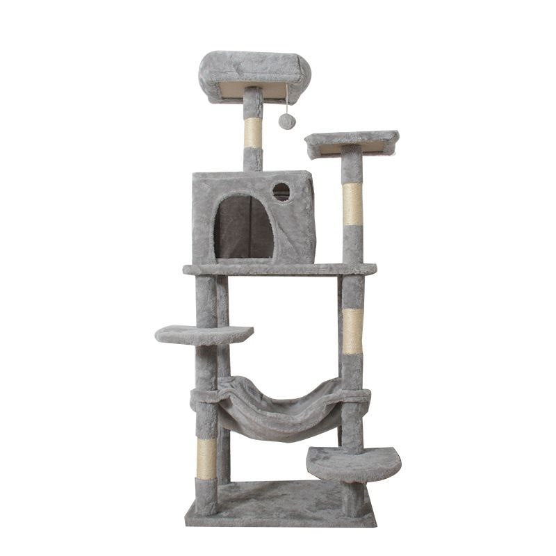 Deluxe 5-Tier Cat Tree Condo – Multi-Level Tower with Hammock & Sisal Scratching Posts