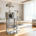 Load image into Gallery viewer, Deluxe 5-Tier Cat Tree Condo – Multi-Level Tower with Hammock & Sisal Scratching Posts
