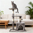 Load image into Gallery viewer, Compact Multi-Level Cat Tree Tower with Condo, Perches & Sisal Scratchers
