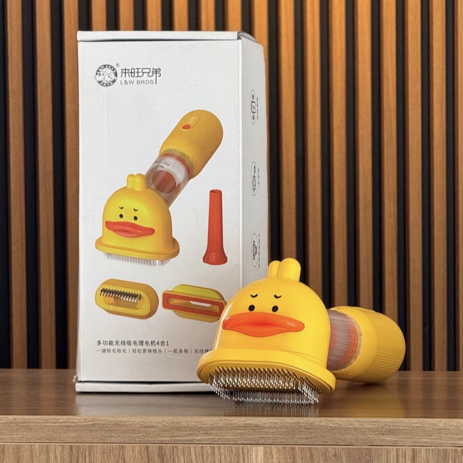 4-in-1 Electric Pet Grooming Kit & Vacuum Brush – Deshedding, Dematting & Hair Collector Tool