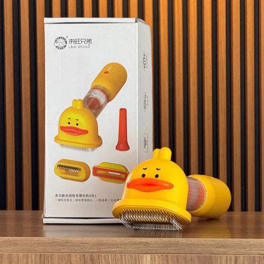 4-in-1 Electric Pet Grooming Kit & Vacuum Brush – Deshedding, Dematting & Hair Collector Tool