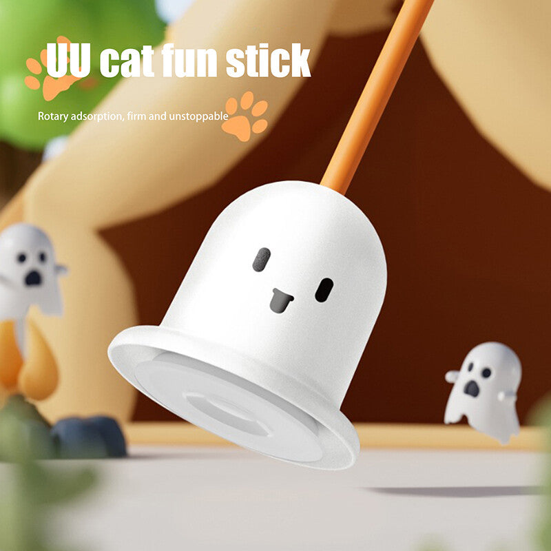 Cat Fun Stick - Interactive Cat Toy with Suction Cup Base