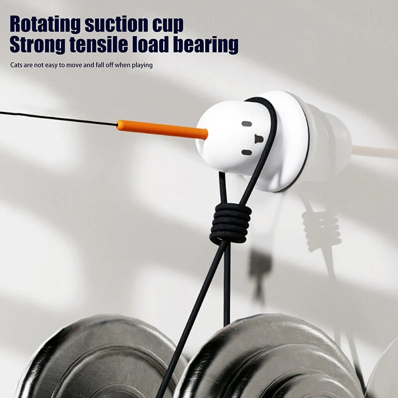 Cat Fun Stick - Interactive Cat Toy with Suction Cup Base