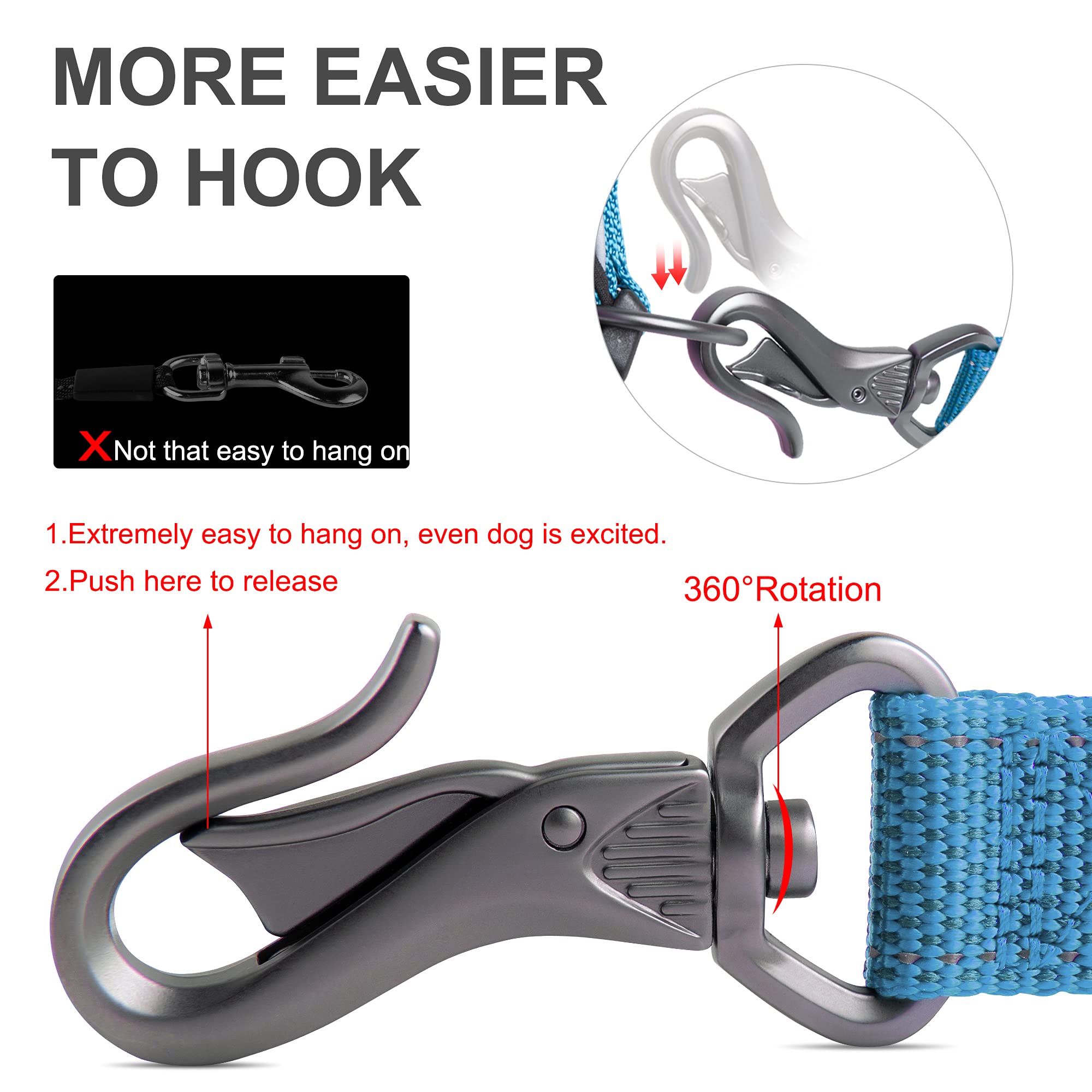 FIDA Dog Leash 6 FT Heavy Duty, 6-in-1 Multi-Functional