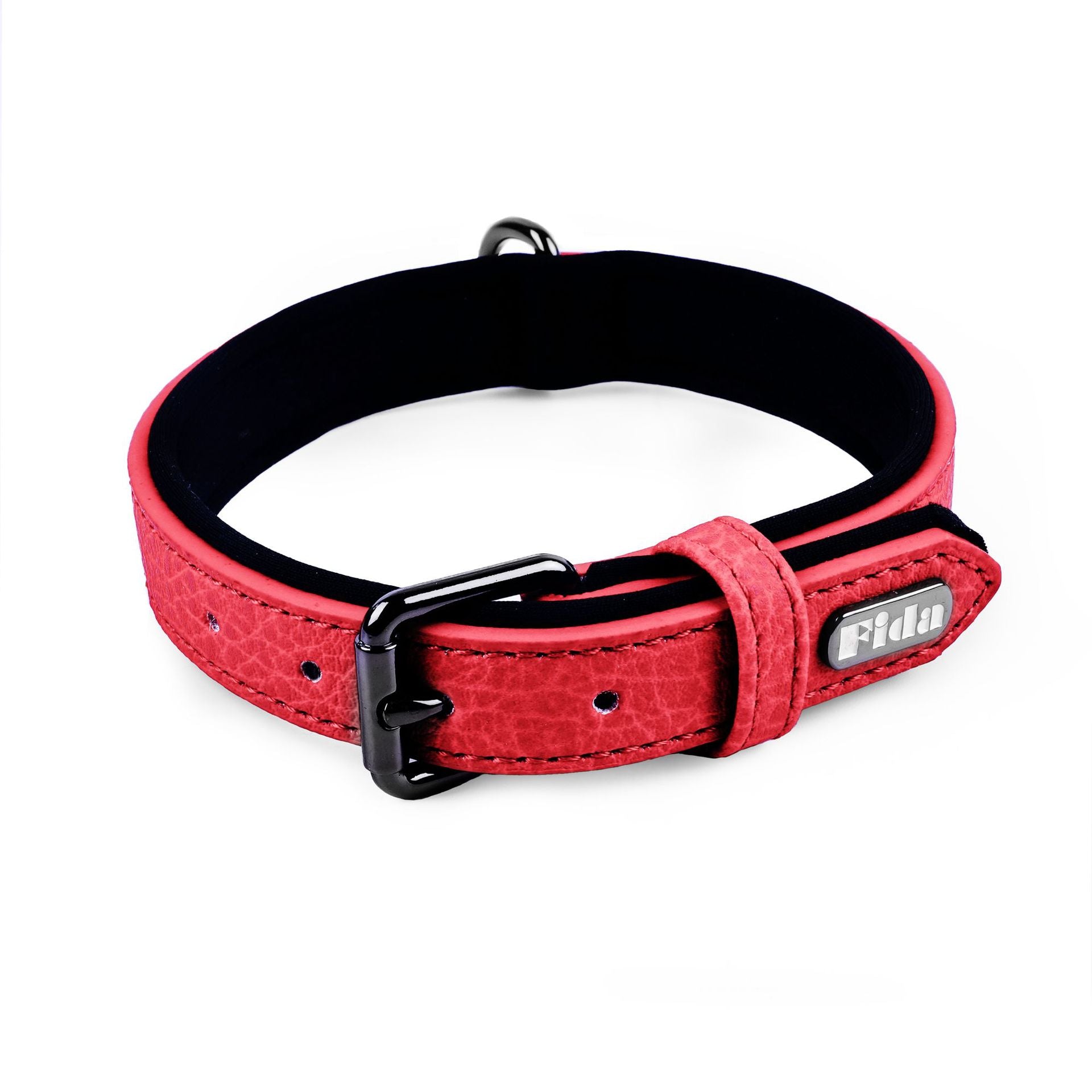 FIDA 360° Padded Leather Dog Collar - Soft & Comfortable