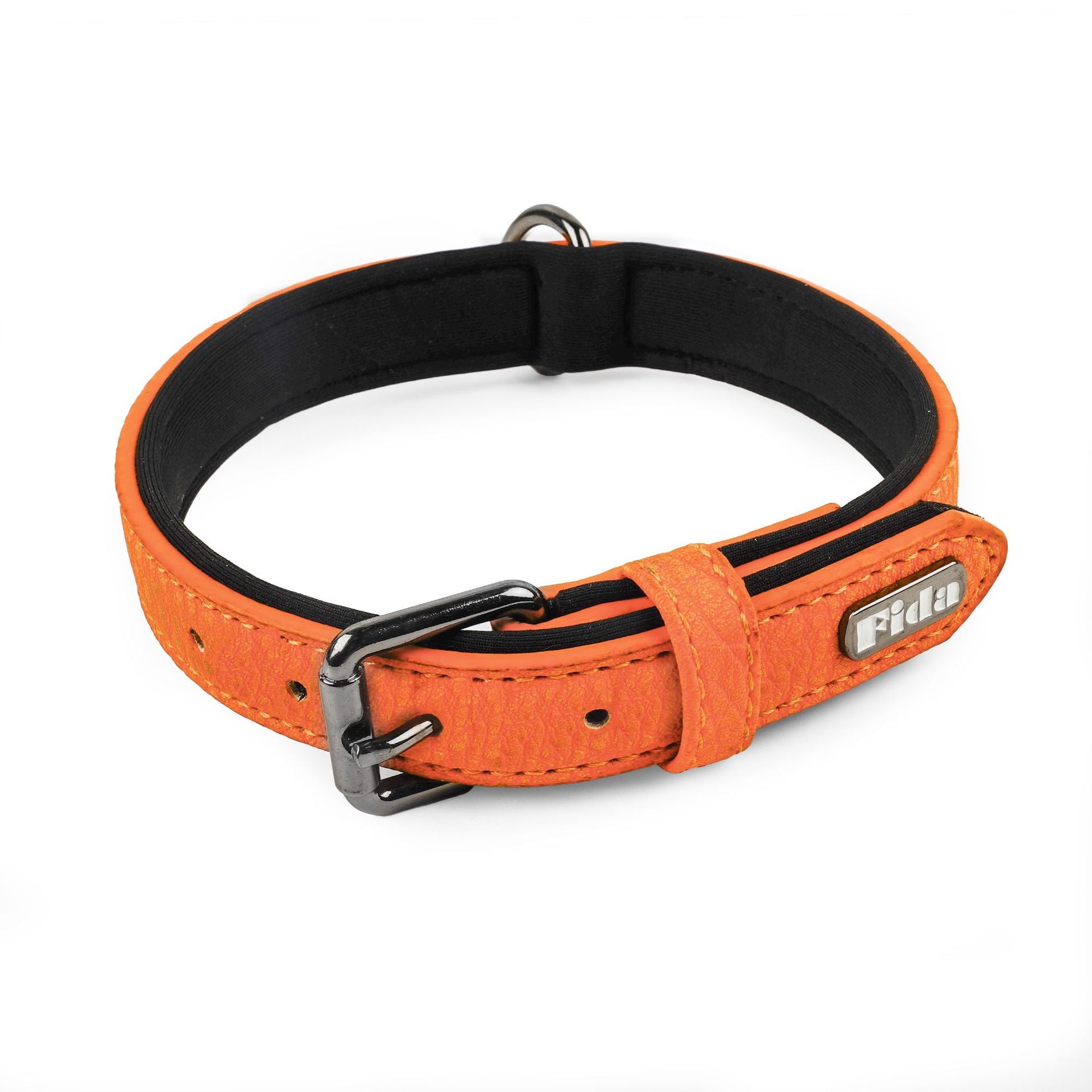 FIDA 360° Padded Leather Dog Collar - Soft & Comfortable