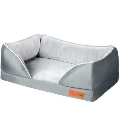 FIDA Orthopedic Dog Bed with Memory Foam Base with Removable Washable Cover