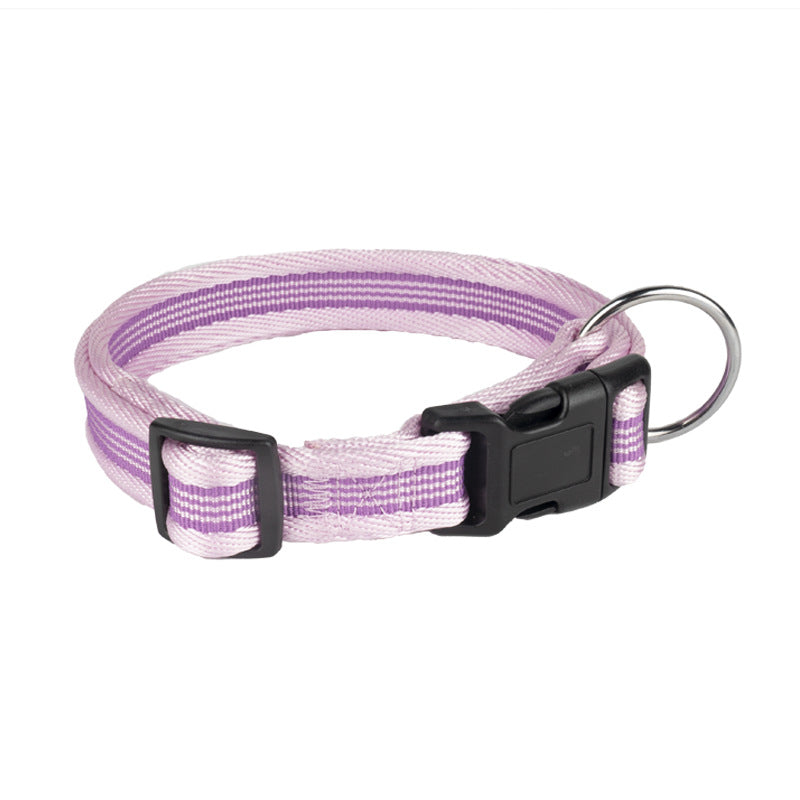 FIDA Adjustable Nylon Dog Collar with Durable Buckle & D-Ring