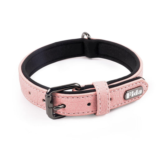 FIDA 360° Padded Leather Dog Collar - Soft & Comfortable