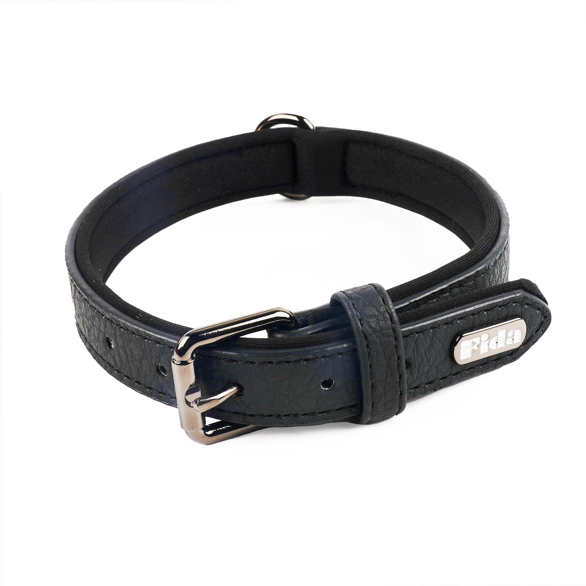 FIDA 360° Padded Leather Dog Collar - Soft & Comfortable