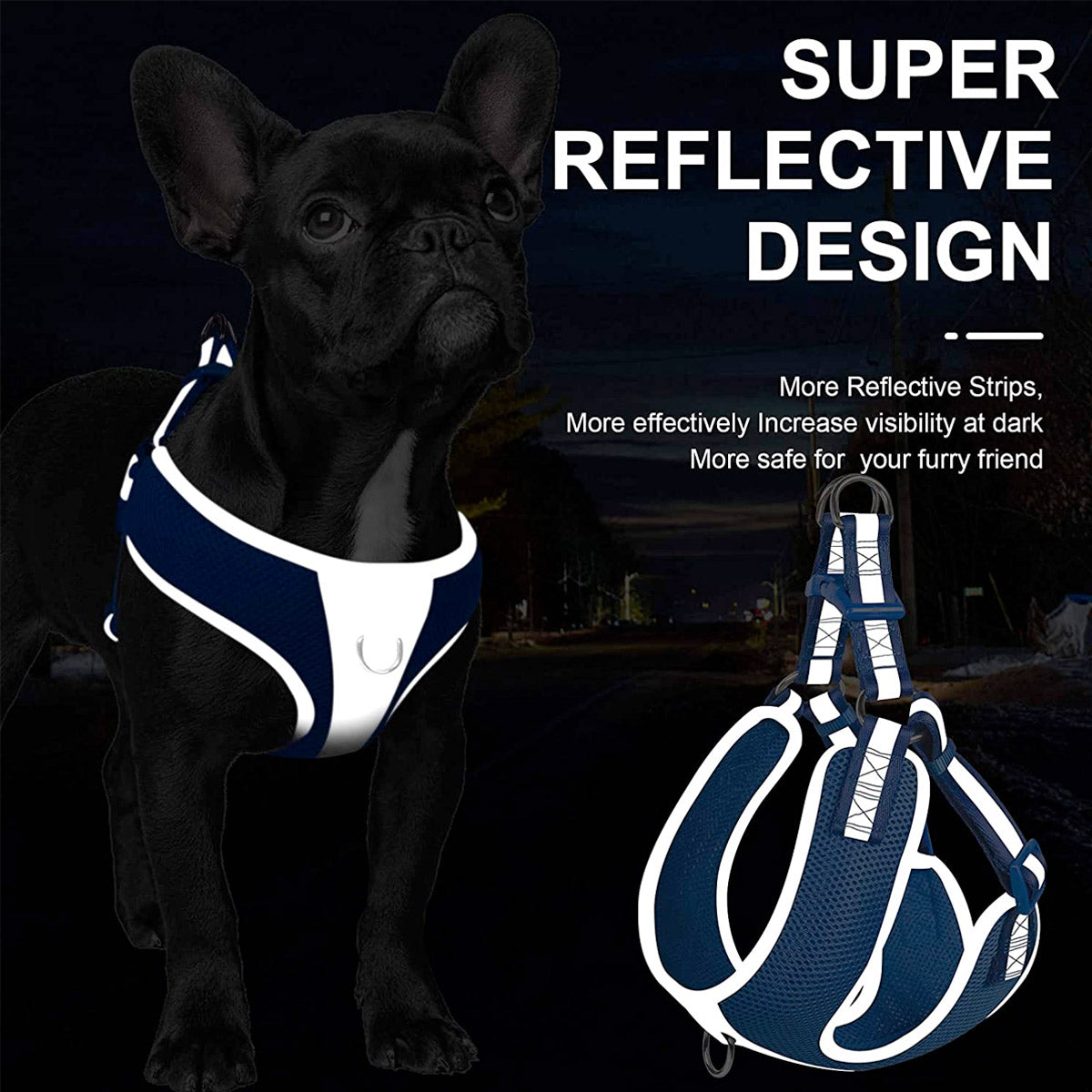 FIDA Reflective Step-In Dog Harness - Breathable Mesh, No-Pull Design